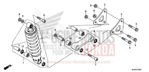 AMMORTIZZATORE POSTERIORE CBR500RAG di 2016